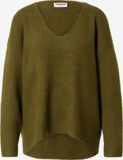 Noisy May Pulls Maille Fine Pull-over Son Femme Olive