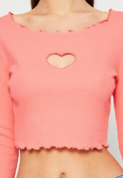Noisy May Nmmaya Heart Cut Out - T-Shirt À Manches Longues - Sunkissed Coral -Noisy May a42c254b170e4f39a588aea44bd6f5db