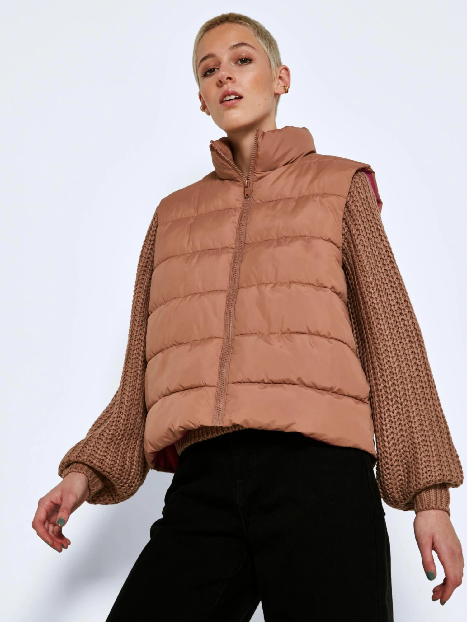 Noisy May Vestes Sans Manches Gilet Marcus Femme Noisette 5 Noisy May Vestes Sans Manches Gilet Marcus Femme Noisette – Image 5