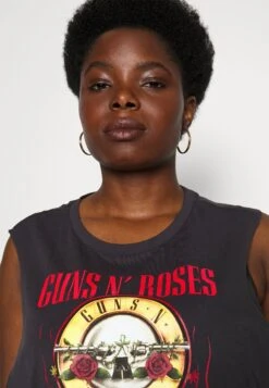 Nmmax S L Guns N Roses O Neck Top Fwd Curve - Débardeur - Obsidian -Noisy May b08c05d2ec5d4ef083b8eafa50b5ab39