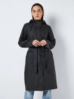 Noisy May Manteaux De Pluie Manteau Mi-saison Sky Femme Noir -Noisy May b2009692cdf275ce5260dc07a8b208bd