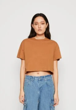 Noisy May Nmalena Semi Crop - T-Shirt Basique - Chipmunk