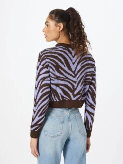 Noisy May Pulls Maille Fine Pull-over ANNI Femme Brun Foncé -Noisy May b6696a6a8e73524bdf43b549ae6bed40