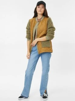 Noisy May Vestes De Mi-saison Veste Mi-saison FELINE Femme Moutarde -Noisy May b849bc6fc73b30819bb7d6f92cbb7559