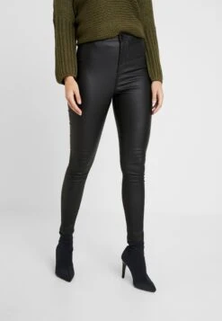 Noisy May Petite Nmella Super Coated Pants - Pantalon Classique - Black