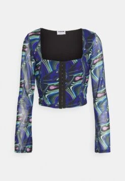 Noisy May Nmlesley Corset Bell - T-Shirt Imprimé - Deep Blue -Noisy May baad00e89b18477796b1cd6b99d41839