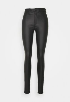Nmcallie Coated Pants - Pantalon Classique - Black