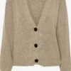 Noisy May Gilets Cardigan Ian Femme Beige