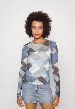 Noisy May Nmmissy Judith - T-Shirt À Manches Longues - Medium Blue Denim