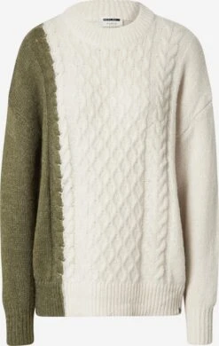 Noisy May Pulls Maille Fine Pull-over DIEGO Femme Blanc Cassé