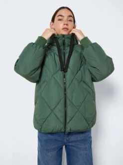 Noisy May Vestes Dhiver Veste D’hiver CANON Femme Vert -Noisy May c269aff0ab90407e25c722529f0683fd
