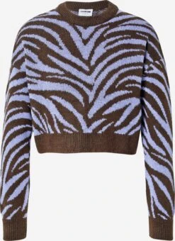 Noisy May Pulls Maille Fine Pull-over ANNI Femme Brun Foncé