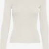 Noisy May Pulls Basiques Pull-over Femme Blanc Cassé