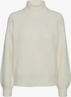 Noisy May Pulls Basiques Pull-over Timmy Femme Blanc Cassé