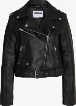 Noisy May Vestes En Cuir Veste Mi-saison PAULINA Femme Noir