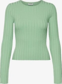 Noisy May Pulls Maille Fine Pull-over Frey Femme Vert Pastel