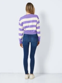 Noisy May Pulls Maille Fine Pull-over Zoe Femme Violet Foncé -Noisy May e068ada2a064d305cf2097961f813aca