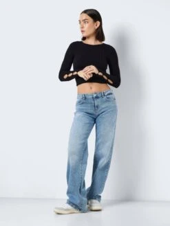 Noisy May Pulls Maille Fine Pull-over Frey Femme Noir -Noisy May e1f83d1354746f7aa4aec133f2ccba82