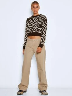 Noisy May Pulls Maille Fine Pull-over Anni Femme Chocolat -Noisy May e79a7145b156c0934fdbece21d0f785e