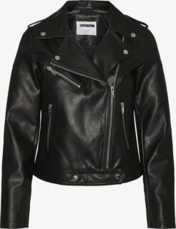 Noisy May Vestes En Cuir Veste Mi-saison Femme Noir