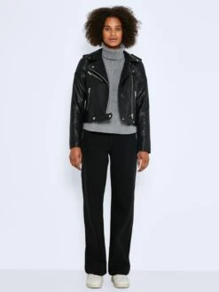 Noisy May Vestes En Cuir Veste Mi-saison Femme Noir -Noisy May eaf562f406fd6ce007c4dced16818d71