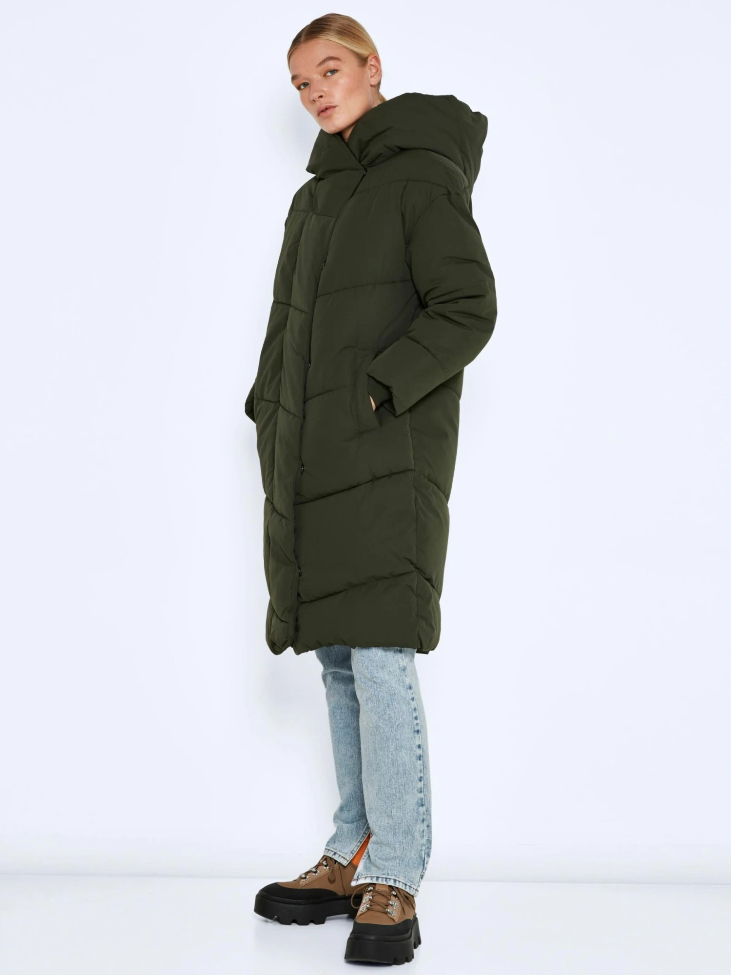 Noisy May Manteaux Dhiver Manteau D’hiver Tally Femme Vert Foncé 3 Noisy May Manteaux Dhiver Manteau D’hiver Tally Femme Vert Foncé – Image 3