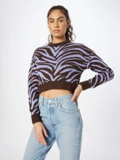 Noisy May Pulls Maille Fine Pull-over ANNI Femme Brun Foncé -Noisy May f26849a34a61dad1773f05781d2bc331