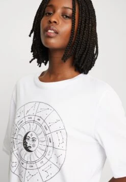 Noisy May Nmzodiac Sleeve - T-Shirt Imprimé - Bright White -Noisy May f2db22253ccb4dc0831bc29a8d2b612c