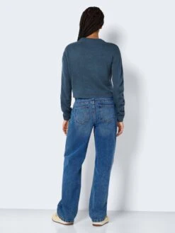 Noisy May Pulls Maille Fine Pull-over Jingle Femme Bleu -Noisy May f9b0ddfa0e1ab8cd05251aead25f05f5