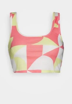 Noisy May Petite Nmtalli Cross Neck Crop - Débardeur - Sun Kissed Coral/Eggnog/Pale Lime -Noisy May fe03cb295bb948f58ec74b03998f64cc