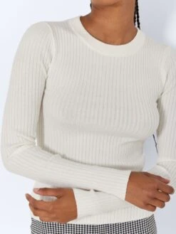 Noisy May Pulls Basiques Pull-over Femme Blanc Cassé -Noisy May ff42377125600d1b7c476b3ff704402f